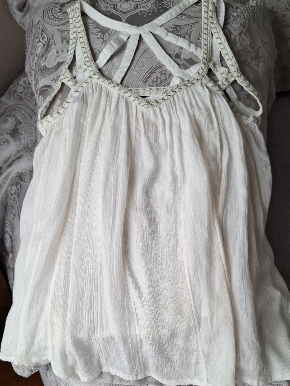 Anthropologie Vanessa Virginia Ivory White Tank Top